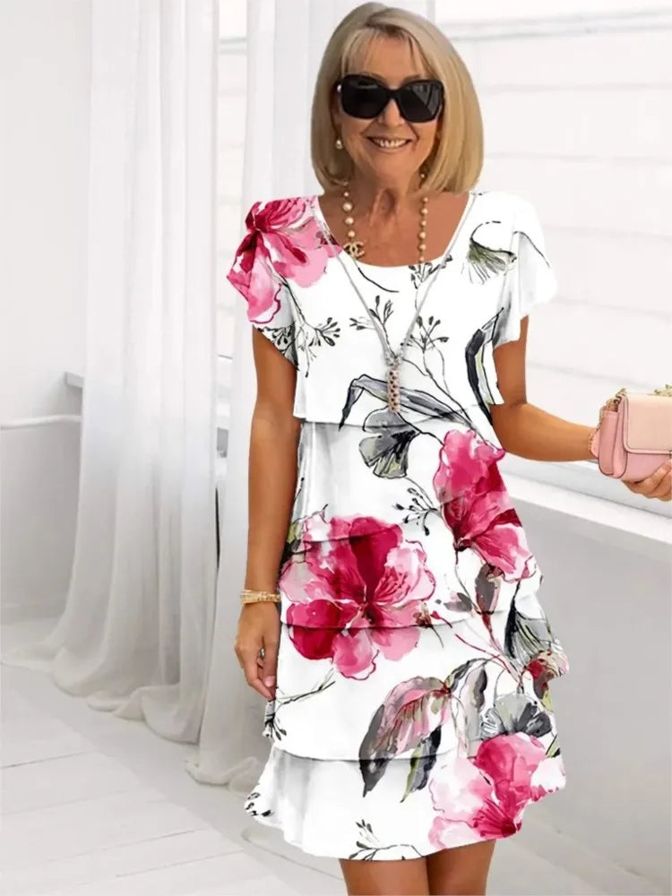 Cynthia | Vestido con Volantes de Confort Elegante