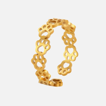 Anillo Ajustable de Huella de Pata
