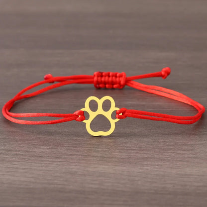 Pulsera de Cordón de Huella de Pata
