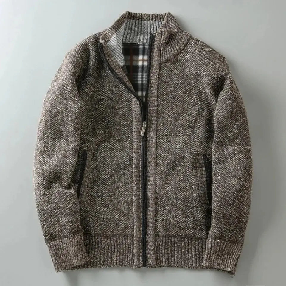 CARDIGÁN DE PUNTO CON CREMALLERA HENLEY | CALIDEZ REFINADA CON UN TOQUE LIMPIO