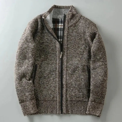 CARDIGÁN DE PUNTO CON CREMALLERA HENLEY | CALIDEZ REFINADA CON UN TOQUE LIMPIO