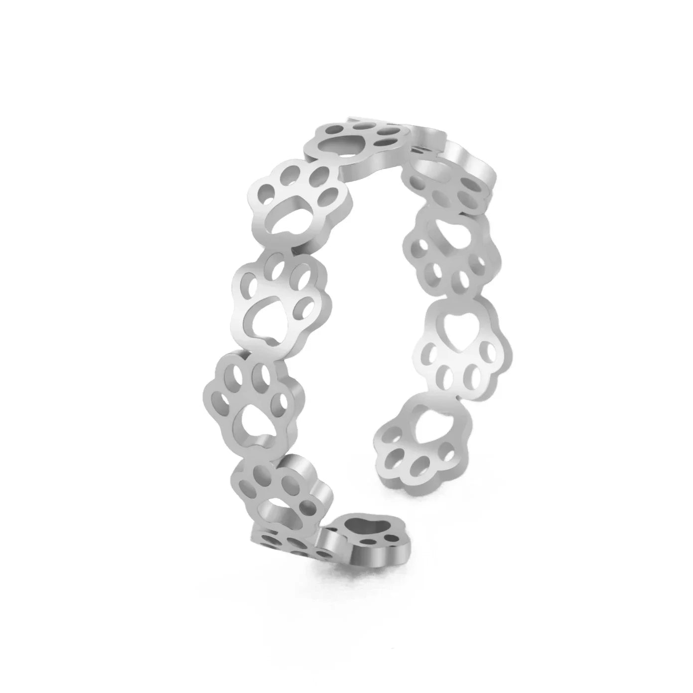 Anillo Ajustable de Huella de Pata