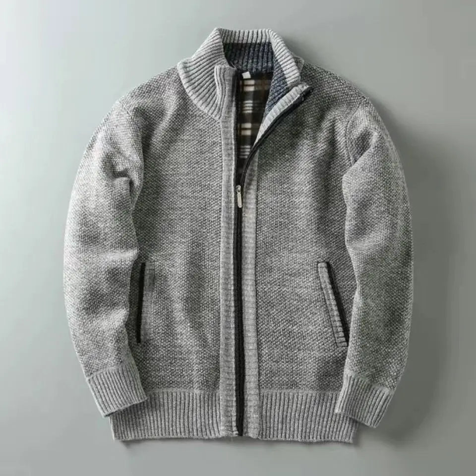 CARDIGÁN DE PUNTO CON CREMALLERA HENLEY | CALIDEZ REFINADA CON UN TOQUE LIMPIO