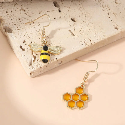 Pendientes de Panal y Abeja