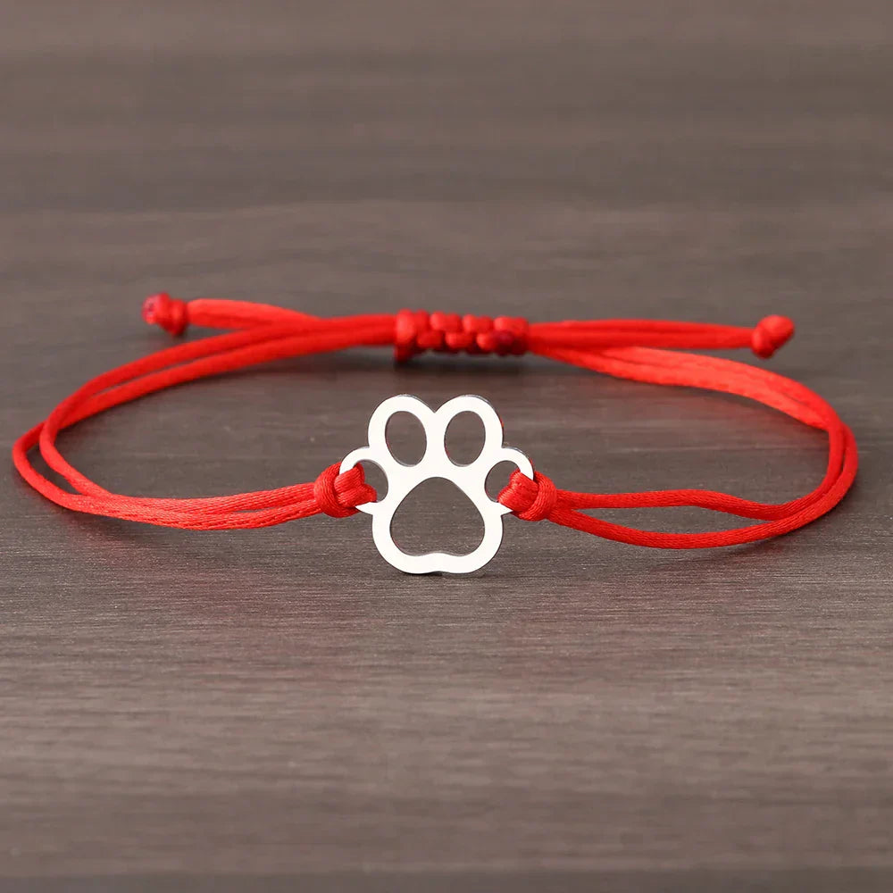 Pulsera de Cordón de Huella de Pata