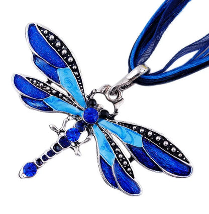 Collar de Libélula de Cristal