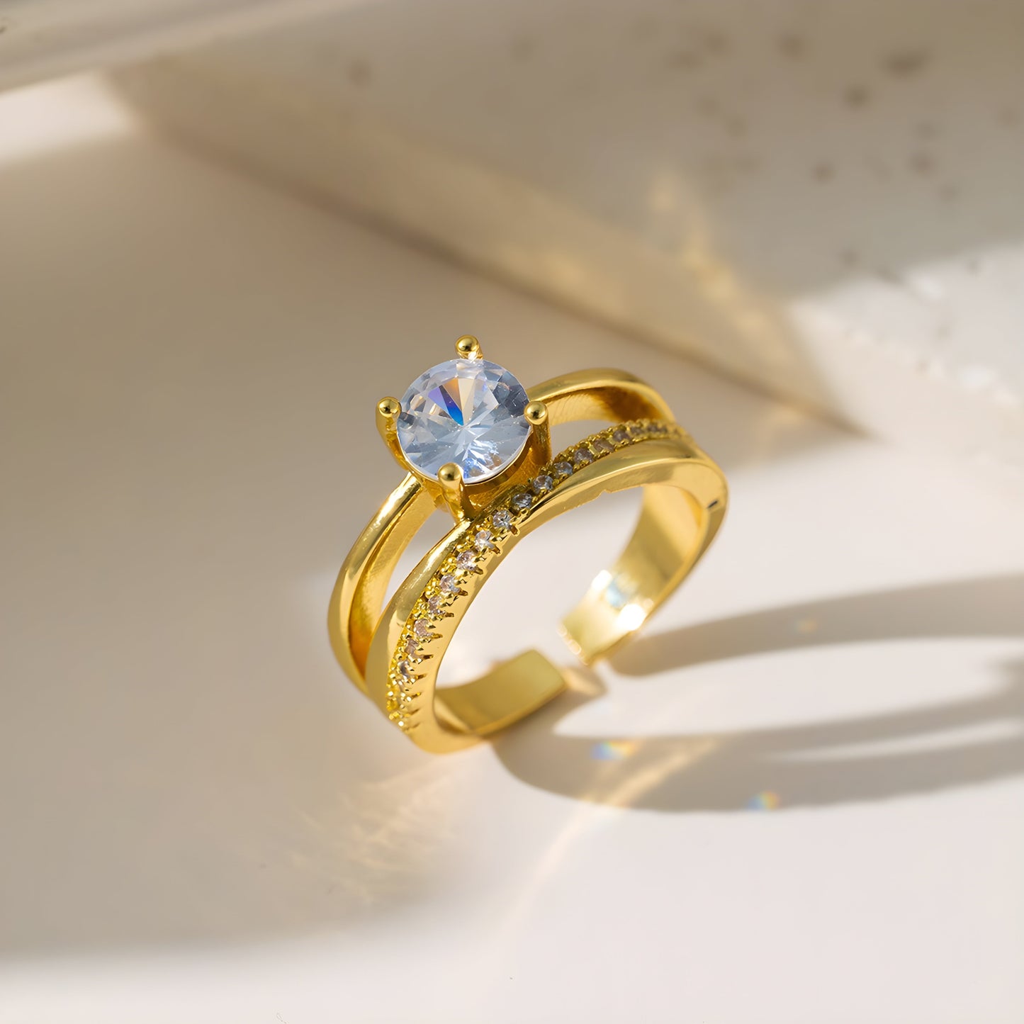 Conjunto de Anillos de Oro Savaya Atemporal