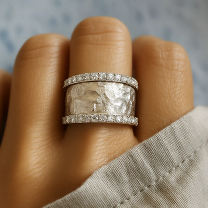 ANILLO EN ZIRCONIO PLATA VINTAGE