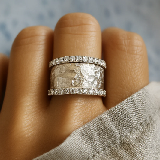 ANILLO EN ZIRCONIO PLATA VINTAGE