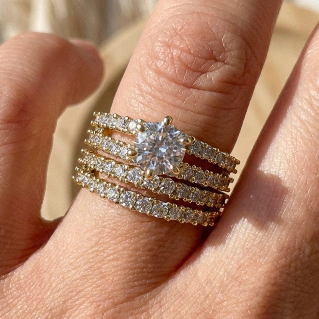 Conjunto de Anillos Halo Radiantes