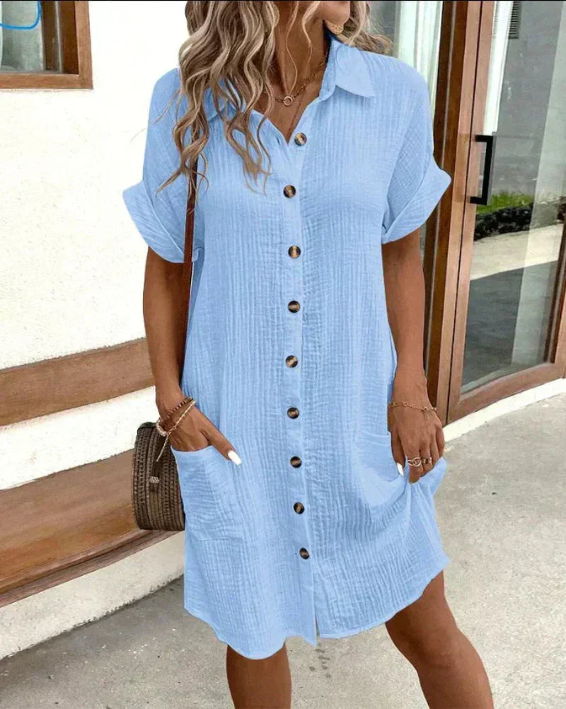 Aria - Vestido Casual Clásico Tipo Polo