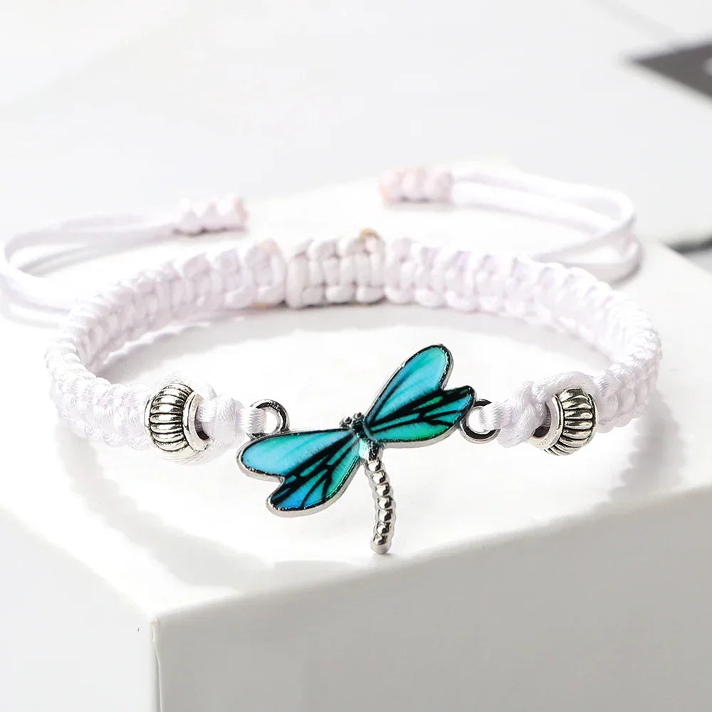 Pulsera de los Sueños de la Libélula Tejida a Mano