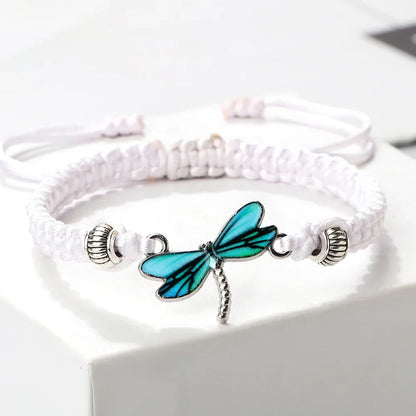 Pulsera de los Sueños de la Libélula Tejida a Mano