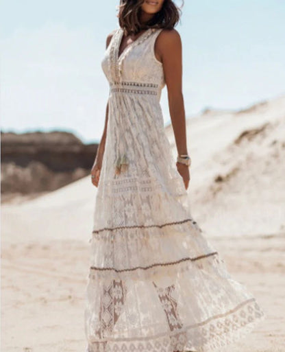 Emerson - Vestido Boho con Borlas y Cinta Ajustable
