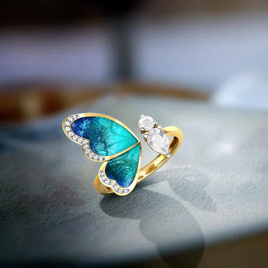 Anillo de los Sueños de la Mariposa Azul