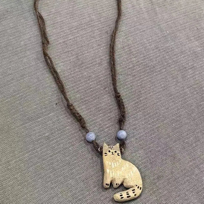 Collar Vintage de Gato y Estrella