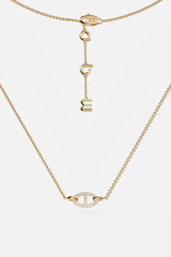 Collar Isla Marina | Oro Blanco