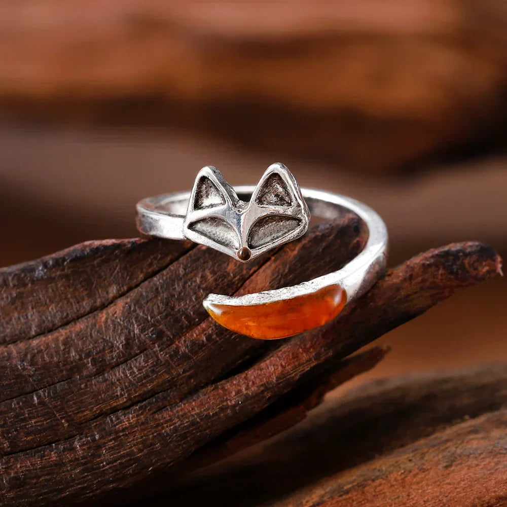 Anillo Vintage del Espíritu del Zorro