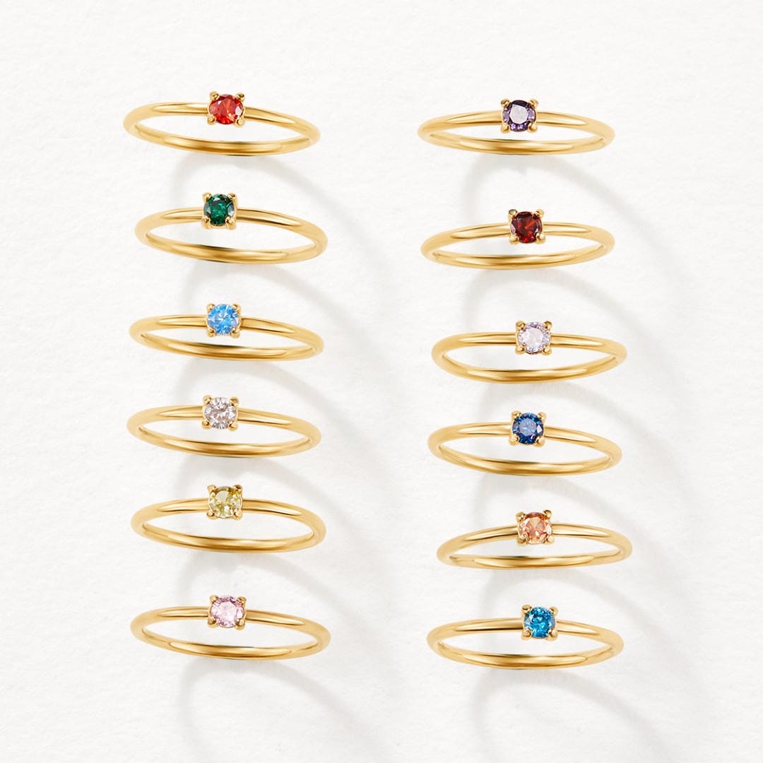 Anillos de Piedra de Nacimiento Únicos