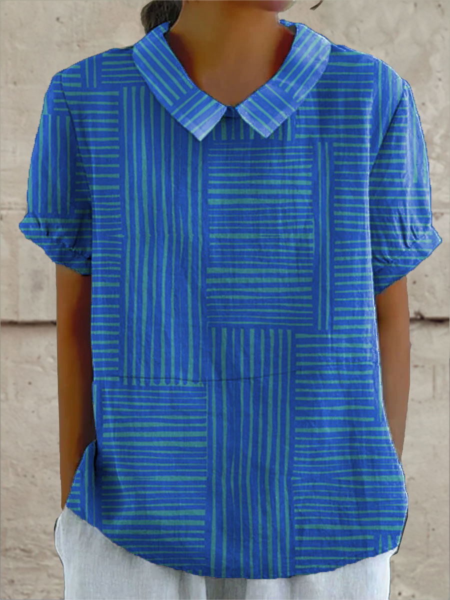 Maya | Camisa Geométrica a Rayas