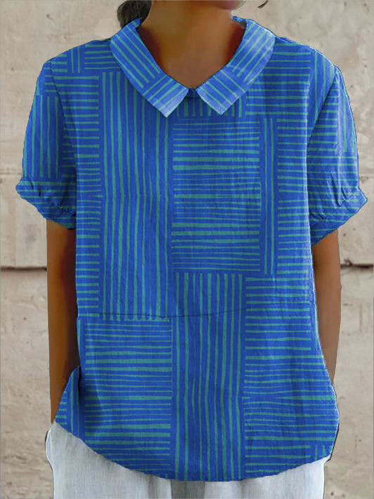 Maya | Camisa Geométrica a Rayas