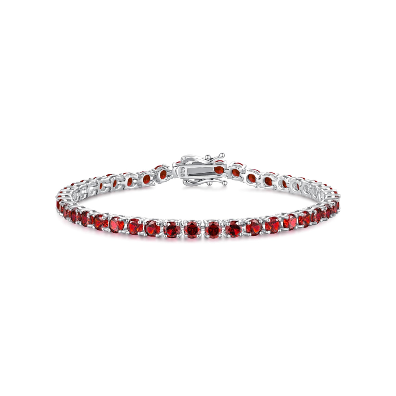 Pulsera Tennis de Rubí | Oro Blanco