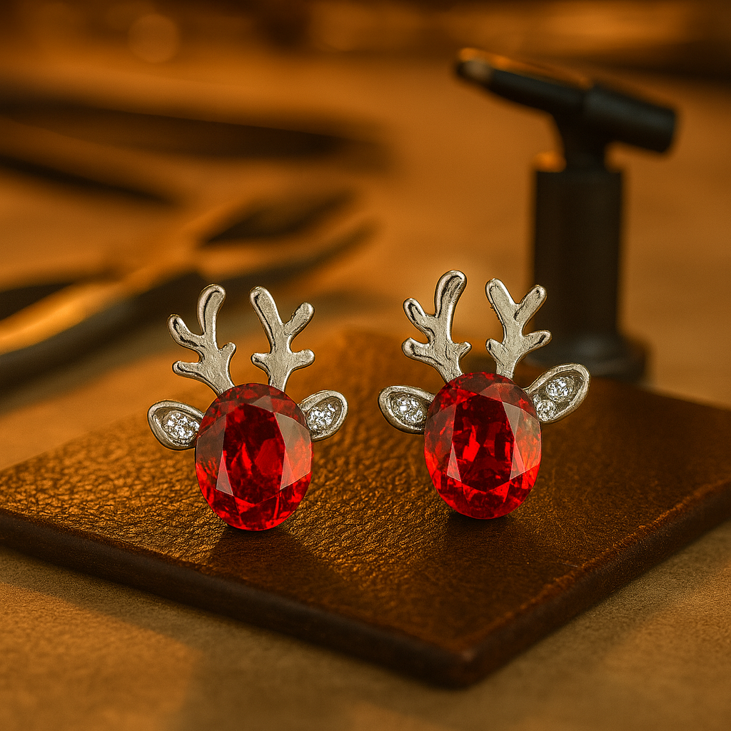 Pendientes de Cristal de Reno Festivos
