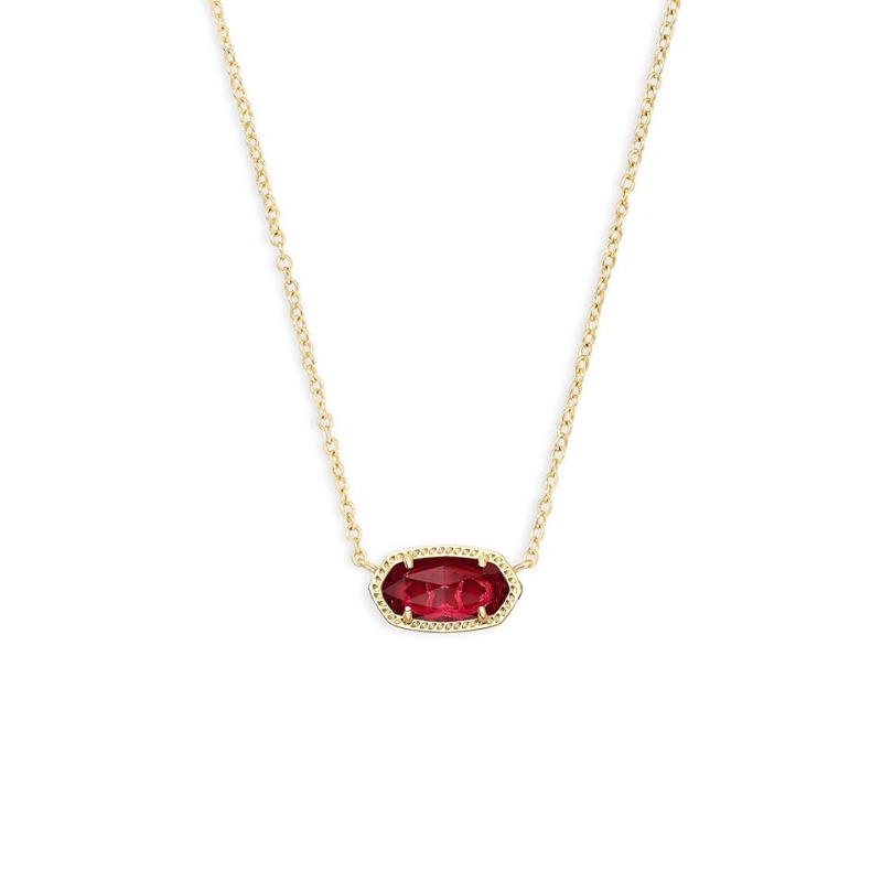 Collar Oval de Rubí Clásico | Oro