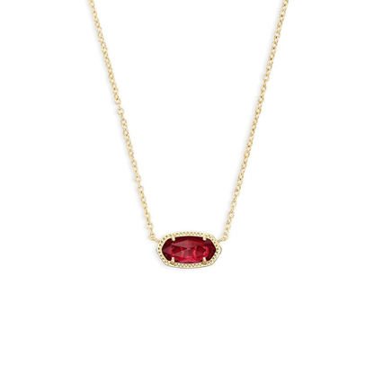 Collar Oval de Rubí Clásico | Oro