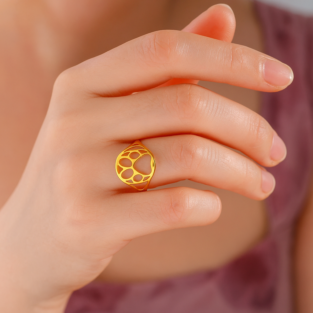 Anillo de Pata Abierta en Acero Inoxidable