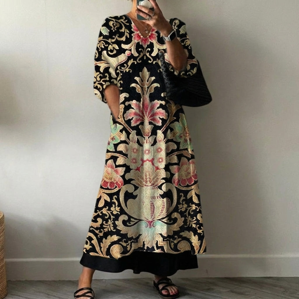 Vestido Elegante con Estampado Evi