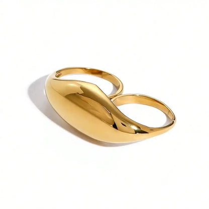 Anillo Doble de Oro Atemporal