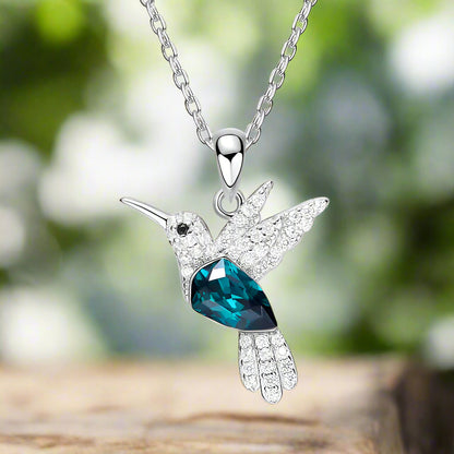 Collar Brillante de Colibrí con Zirconia