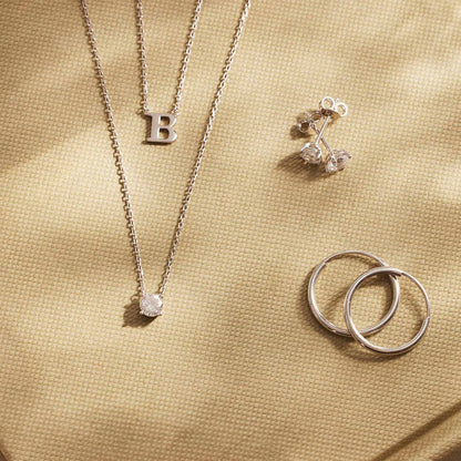 Collar con Piedra Clea | Oro Blanco