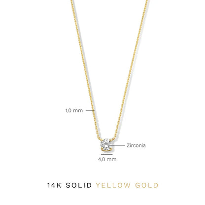 Collar de Piedra de Moisanita Cléa | Oro