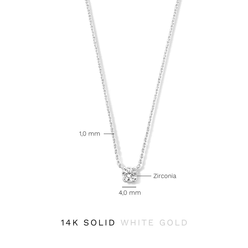 Collar con Piedra Clea | Oro Blanco