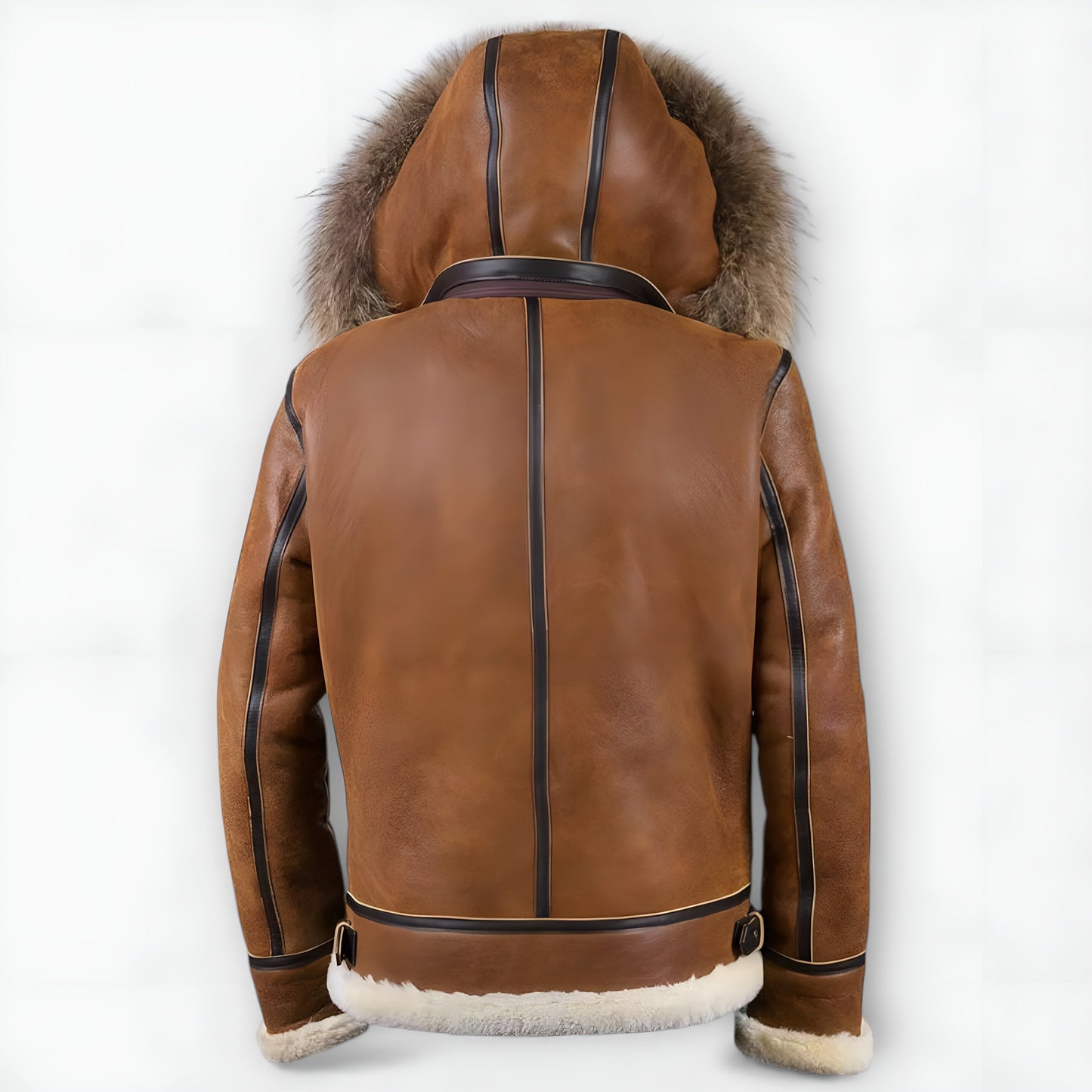 Aron™ | Chaqueta bomber con capucha de piel