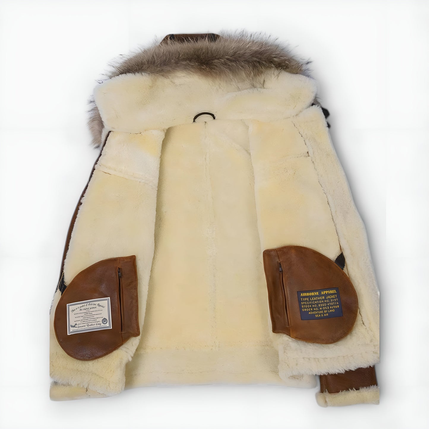 Aron™ | Chaqueta bomber con capucha de piel