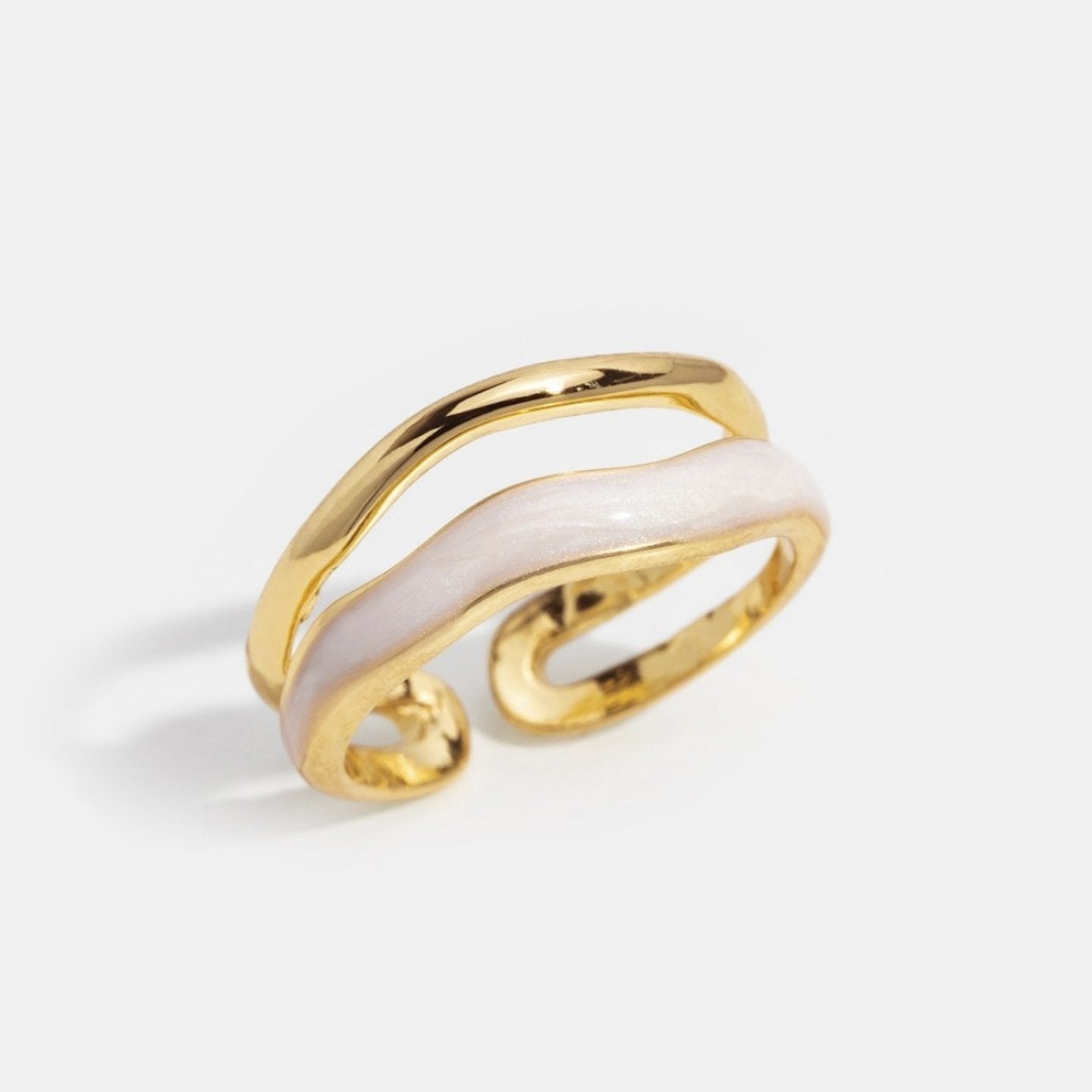 Anillo Sahara de Oro con Capas
