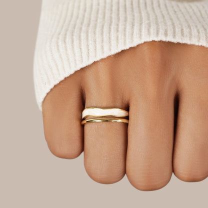 Anillo Sahara de Oro con Capas