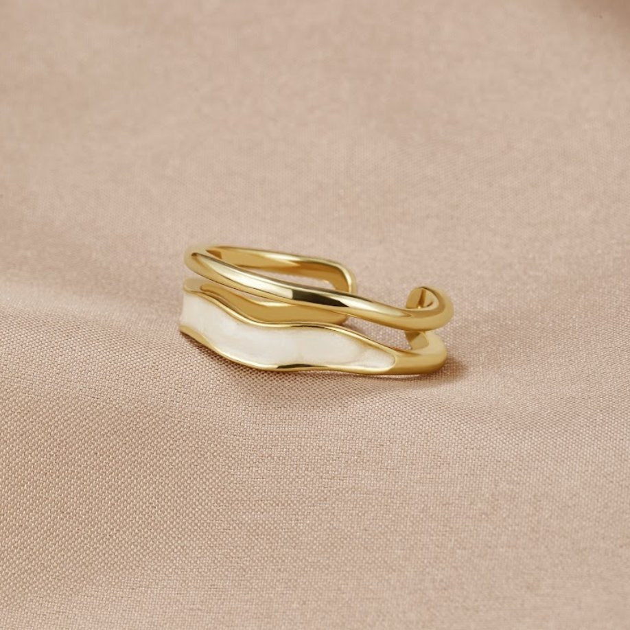 Anillo Sahara de Oro con Capas
