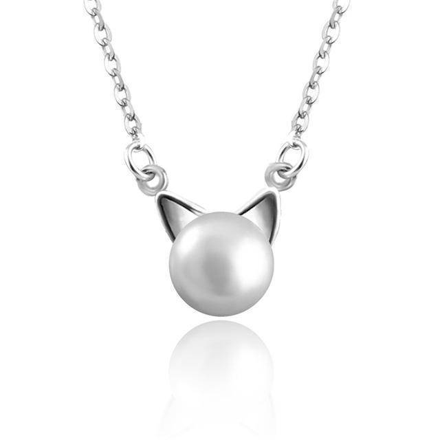 Collar de Gato con Perla con Pendientes de Regalo + Anillo