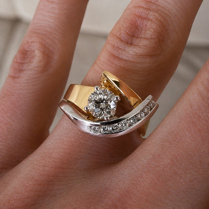 Anillo Artístico de Doble Tono