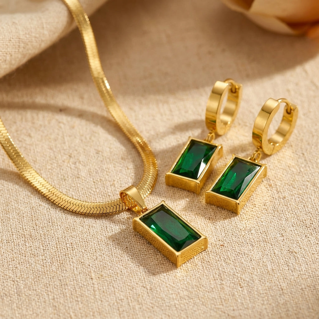Conjunto de Joyería Elegante Iselotte Verdain Oro