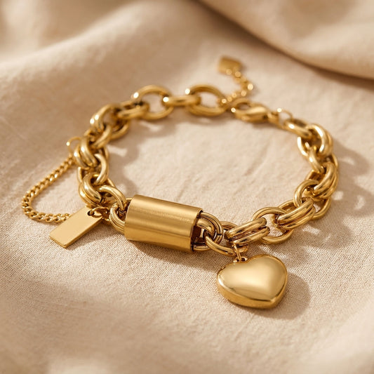 Pulsera Chunky de Oro Elegante