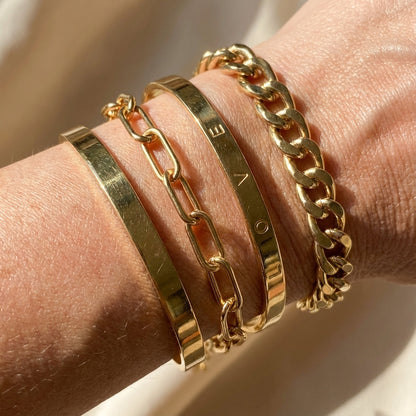 Conjunto de Pulseras de Oro Mercer Elegante Elan
