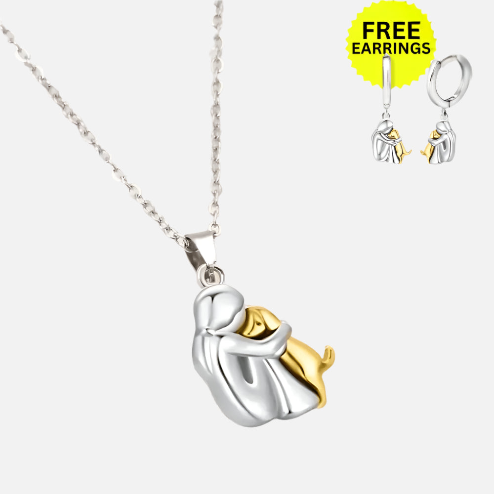 Collar de Abrazo de Perro con Pendientes de Regalo