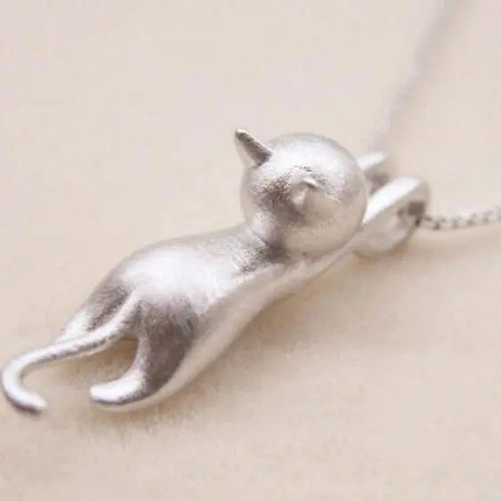 Collar Gatito Juguetón Plata de Ley 925