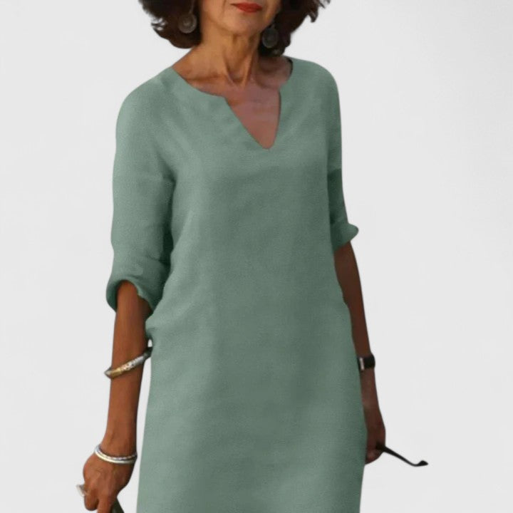 Taylor | Vestido V-Cómodo