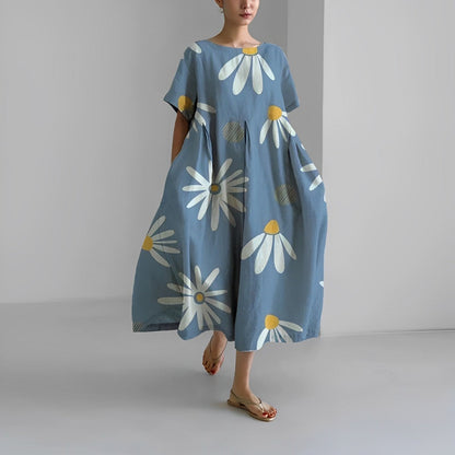 Daisy - Vestido Maxi Suelto de Gran Movimiento Retro